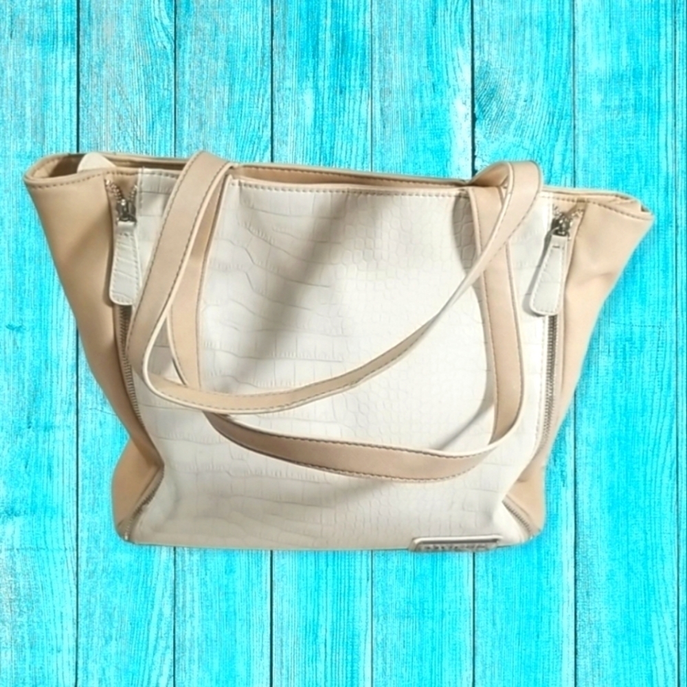 Guess Alligator Print Expandable Tote Bag